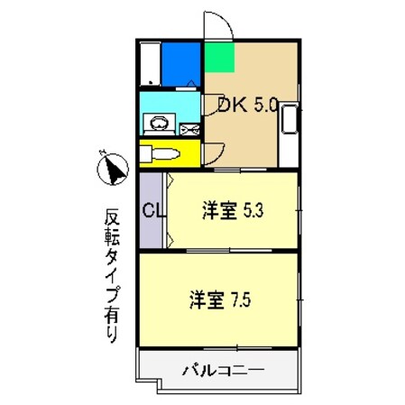 メロディハイム愛宕山の物件間取画像